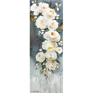 Shaima Umer, Untitled, 10 x 29 Inch, Watercolor on Paper, Floral Painting, AC-SHA-61